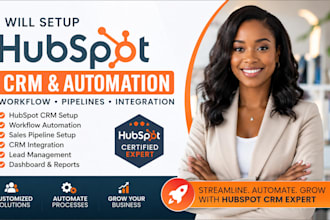 hubspot CRM setup, hubspot automation, workflow, CRM integration, sales pipeline