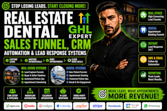 real estate dental ghl expert sales funnel CRM automation lead response systems