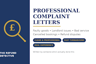 write a professional formal complaint or dispute letter