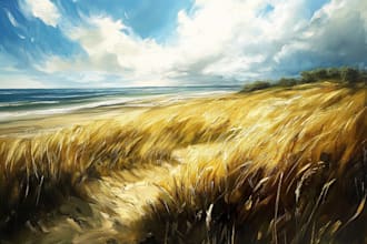 paint landscape in oil painting