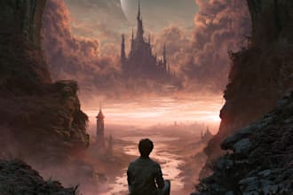 create a dreamy surreal or fantasy music album cover