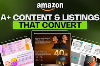 design amazon a plus content, listing images, and amazon ebc design