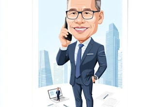 singel funny caricature professional business caricature