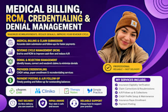 handle medical billing, rcm, credentialing and denial management