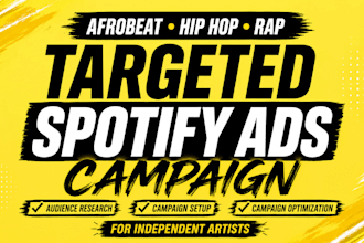 promote your afrobeat hip hop or rap music with spotify ads