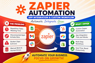 build zapier automation, app integration and custom workflow