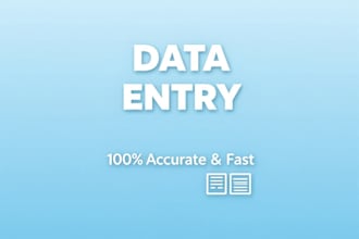 do accurate data entry excel and admin support