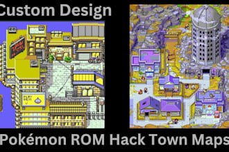 create custom pixel pokemon maps, towns, routes, pixel tilesets and assets