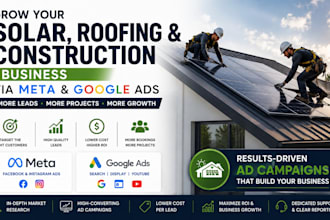 grow your solar roofing construction contractor business via meta and google ads