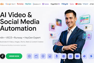 n8n ai video image youtube social media automation seedance runway heygen veo3
