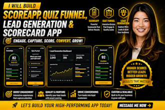 build scoreapp, quiz funnel, lead generation and scorecard app