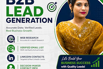b2b lead generation, web research, verified email list