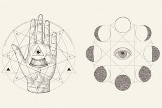 design simple sacred geometry or mystical logo for you