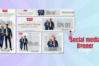 design social media banners for facebook linkedin and x