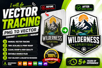 do png to vector logo tracing, convert to vector, vectorize image