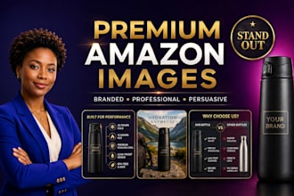 create premium amazon images, listing images and amazon infographic design