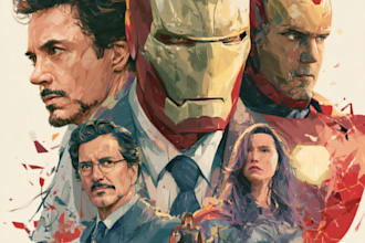 illustrate a superhero pop art