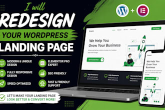 redesign your wordpress landing page