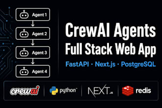 build crewai agents full stack website