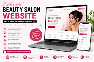 create a beauty salon website with an appointment system