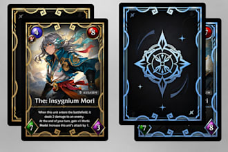design card game board game art tarot card tcg mtg card design alter anime art