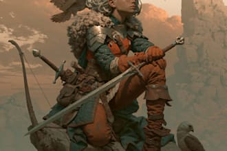 design detailed dnd character portrait