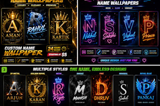 create custom mobile name wallpapers in HD