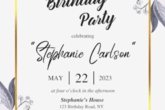 design elegant birthday invitation cards