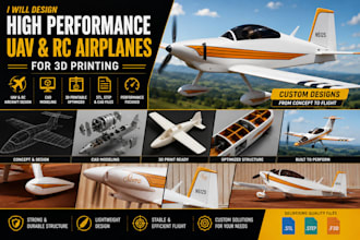 3d aircraft  rc plane mechanical uav drone  3d model  jet engine stl solidworks