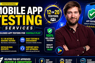 do mobile app testing, qa testing and beta testing with detailed english reports