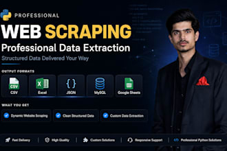 scrape any website into clean CSV excel or mysql data