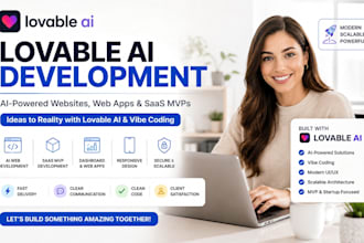 build lovable ai app, saas mvp, web app and ai website expertly