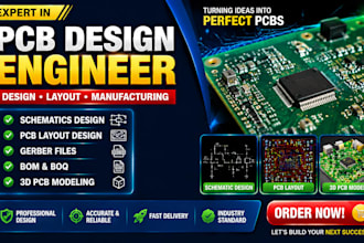 design pcb layout and circuit schematic diagram in kicad pcb software pcb design