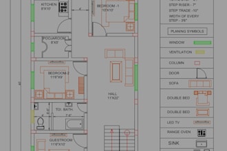 create professional autocad 2d floor plans and 3d models
