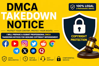 submit professional dmca takedown requests for your content