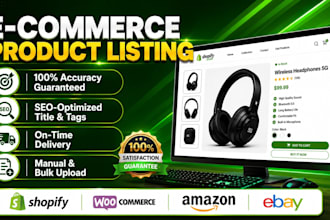 do expert ecommerce product listing and uploading