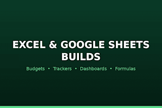 build a custom excel or google sheets spreadsheet