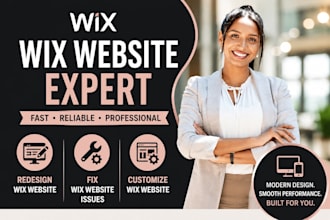 redesign wix website, fix wix website issues, customize wix website