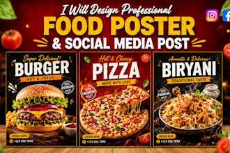 design food poster and restaurant social media post