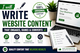write website content in english