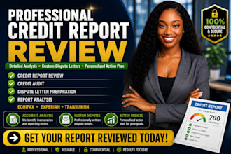 review your credit report and prepare professional dispute letters