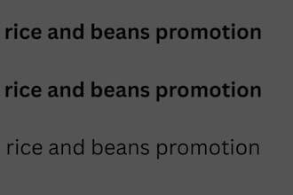 do rice and beans promotion