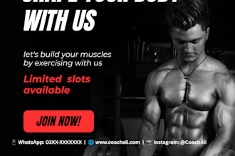 design premium personal trainer fitness social media posts