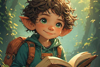 draw children book illustrations and book character