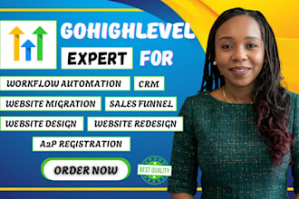 build gohighlevel website, sales funnel, crm automation and a2p 10dlc setup ghl