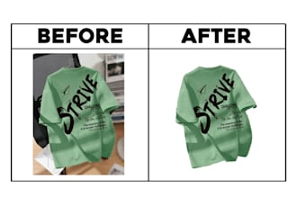 edit thrift clothes photo with white background