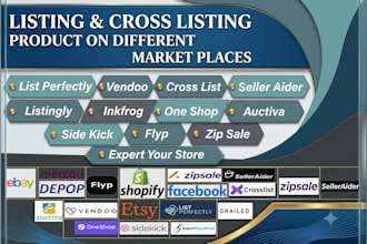 do cross listing using list perfectly, vendoo, nifty ai, flyp, and crosslist