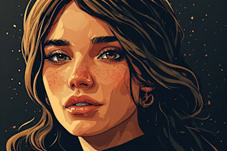 draw a portrait in any cartoon style of retro cartoon