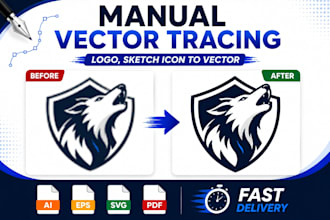 manually vector tracing, vectorize logo, refine ai image, label and packaging