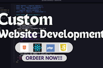 build a responsive custom website frontend and backend development